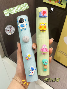 Portable Travel Toothbrush Storage Box Children Students Creative Dental Tools Box Cartoon Ins Style Plastic Material