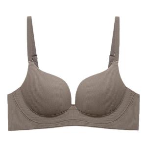 MiiOW | เสื้อชั้นในไร้โครงสำหรับผู้หญิง ทรง V ทรงยกกระชับ ป้องกันการหย่อนคล้อย ไร้ตะเข็บ สายปรับได้ ช่วยกระชับหน้าอก ชุดชั้นในสตรี