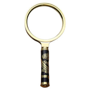 German Metal Handheld Magnifying Glass 90x High Definition Large Size for Elderly Children Ideal for Reading Books and Viewing Maps