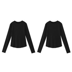 TONERCE | Black Innerwear Tshirt Round Neck Slim Fit 2026 New Style