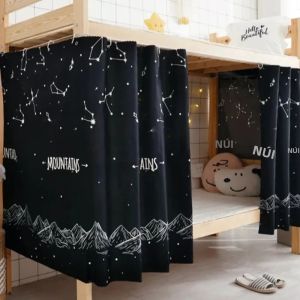 Bộ Rèm Giường Chống Nắng 2 Chiếc Cao 1.15m X Dài 2m Màn Chống Muỗi Vách Ngăn Phòng Ký Túc Xá Sinh Viên Lều Ngủ Đồ Dùng Phòng Ngủ