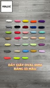 [Oval 33 Màu] Dây Giày Oval Bản 6mm Cao Cấp Cho Giày Bóng Rổ Giày Chạy Bộ - Dây Giày Thể Thao