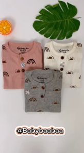 12.12 Romper Bayi Motif / Jumper Bayi Rainbow Fullprint Doodle Fashion / Baju Bayi