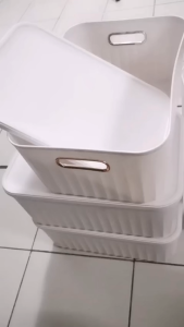 Luxury Large Capacity Storage Box with Handle Lid Snacks Toys Multipurpose Box Stackable Organizers Kotak Simpanan