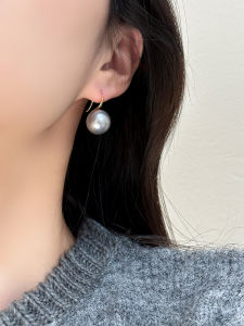 รองเท้าส้นสูงสไตล์ฝรั่งเศสคลาสสิกพร้อมรายละเอียดมุกสีเทา Ash สําหรับผู้หญิงหรูหราและเรียบง่ายด้วยความรู้สึกทันสมัย