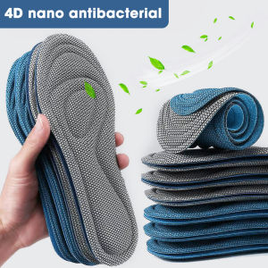 1/2 Pair Memory Foam Orthopedic Insoles for Shoes Men Women Nano Antibacterial Massage Sport Insole Deodorization Sweat Absorption Insert Running Pad Accessories