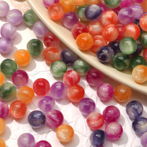 10/50pcs 10mm Resin Round Beads UV Changing Reactive Spacer Beads for DIY Necklace Bracelet Earring Jewelry Making Accessories