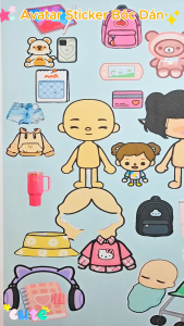 (66B)Bộ Avatar Sticker đồ chơi bóc dán học liệu montessori giúp bé phát triển kỹ năng toàn diện