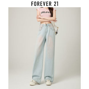 Forever21 | Macaron Pink Cheek Jeans High Waist Loose Palazzo Trouser Women Summer