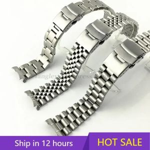 For Seiko Solid Stainless Steel Band 20mm 22mm Mens Sports Strap srpd skx007/skx009 SRPD63K1 for jubilee Curved End bracelet