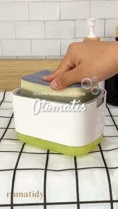 【RUMATIDY】KENJI  Dispenser Sabun Spons Tekan Busa 300mL Wadah Spons Cuci Piring