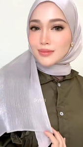 Tudung Plain Bright silk Hijab Long breathable Modal shawl Muslim woman Pashmina Shawl Khimar
