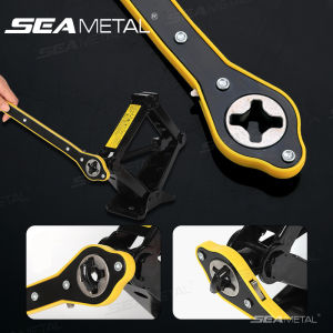 SEAMETAL Car Jack Kit Tire Wrench Tool Universal Car Emergency Kit Labor-Saving Heavy Duty Material Jack Wrench for Car SUV Accessory