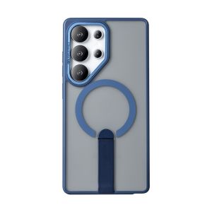 Sanptoch Matte Kickstand​​ Magnetic Phone Case For Samsung S25 24 Ultra Plus Soft TPU Edge + Hard PC Hard Cover Built in Stand For Galaxy S25Edge S24FE Frosted Transparent Military-shockproof Protection Casing