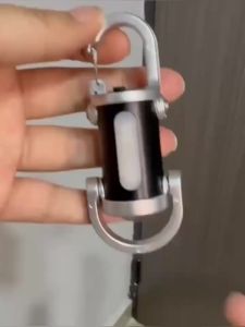 Mini COB LED Móc Khóa Đèn Pin Sạc USB Chống Nước Treo Đèn Làm Việc Móc Khóa Cho Cắm Trại Đi Bộ Đèn Bỏ Túi Đen