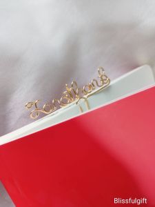 Handmade Unique Personalised Name Bookmark Customised Paper Clip Gift