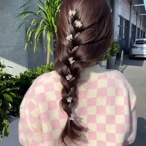 Jepit Rambut Bunga Resin Kecil Korea Dewasa Anak Perempuan Lucu Bunga Akrilik Gaya Kristal Hair Clips Jepitan
