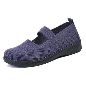 Old Beijing Cloth Shoes Womens Summer Middle-Aged and Elderly Comfortable Mom Shoes Non Slip Soft Bottom Flat Shoes Breathable Mesh Work Shoes