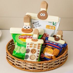 ถุงถนอมอาหารกันความชื้นแบบคลิปขนาดเล็กถุงถนอมอาหารครัวเรือนอุปกรณ์ปิดผนึกผงชานมคลิปคลิปซีลเก็บอาหาร