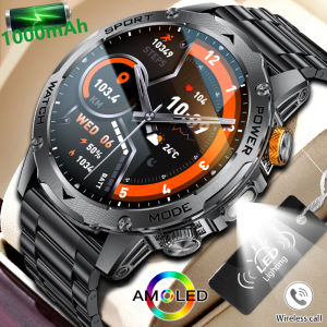 LIGE New Smart Watch Men 1000mAh Large Capacity Battery Outdoor Flashlight Bluetooth Call Waterproof Sport Fitness Smartwatch