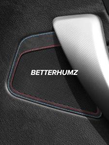 ALCANTARA | For BMW F20 Serie 1 2012-2019 Made of Alcantara/Carbon Fiber Leather Car Interior Door Horn Speaker Panel Trim Sticker Accessory