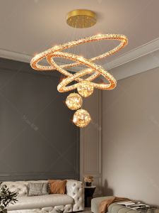 Modern Luxury Crystal Chandelier Living Room Dining Room Lighting Stainless Steel And Crystal Pendant Light High End Design