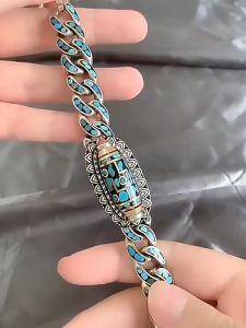 May Mắn Vòng đeo tay  Trung Quốc Tây Tạng chín mắt hạt đá Dzi Vòng Đeo Tay Xoay Thiết kế vòng tay màu ngọc lam Fengshui đồ trang sức cầu nguyện chHòa Bình và tài sản mà không phai