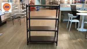 ชุดโครงชั้นเหล็ก 4 ชั้น รับน้ำหนัก 200kg รับน้ำหนักชั้นละ50kg./ชั้น.