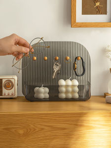 Luxury Entrance Key Cosmetics Storage Box Desktop Organizer Tray Elegant Home Decorative Accessories Practical Storage Solution