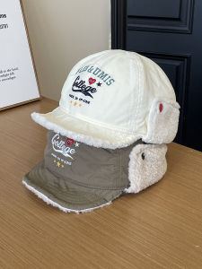 Thickened Warm Couples Baseball Cap Autumn Winter Love Embroidery Lamb Velvet Ear Protection Windproof Men Women Youth Cute Style