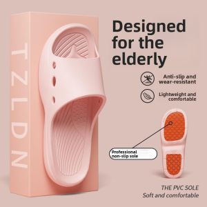 MONLEYTA | Anti-Slip Bath Slippers For Elderly Men And Women Summer Indoor Home Use Odor Resistant Bathroom Shower Slippers PVC Material