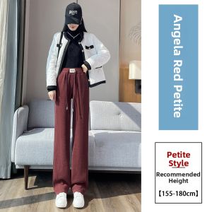 Anneve | Warm Narrow Flare High-Waist Trousers