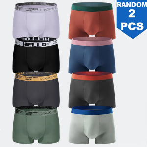 Random 2/4/8 Pcs Boys Boxer Shorts Milk Silk Teens Underwear Soft Color-blocked Men Boxers Elastic Teenagers Boxers Solid Trunks