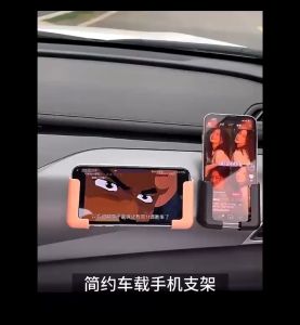 Gía Đỡ Điện Thoại Dán Trên Xe ÔtôXe HơiDán Tường Tự Dính Cố Định Đa Nắng Tiện Lợi MÀU ĐEN