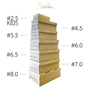 กล่องรองเท้ากระดาษ แพ็คละ 25 ใบ กล่องเก็บของ กล่องจัดระเบียบ หนา 1.6mm ลูกฟูก 2 ชั้น มี 7 ขนาด