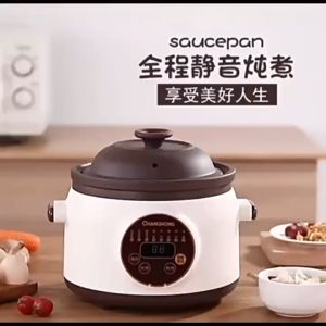 Stew pot ceramic 6L large capacity household fully automatic stew purple sand soup health casserole purple sand porridge electric sand plug-in stew pot stew pot porridge artifact can be scheduled Kaserol sup sihat kaserol pasir ungu 煲汤养生砂锅紫砂色煮粥电砂 插电炖盅