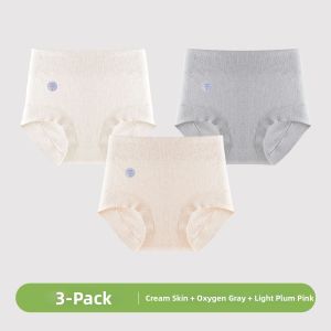 Natural Color Cotton Soft High Waist Womens Underwear