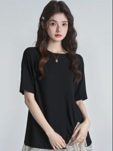 AIYITI | Lace Hem Short Sleeve T-Shirt Large Size Womens Top