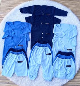 18 pcs/ 9 stel baju dan celana bayi baru lahir seris denim