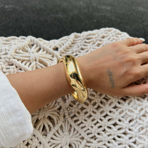 Ingemark 3 Styles Y2K Boho Resin Wide Bangles for Women 2025 New Punk Geometric Irregular Arm Bracelets Grunge Jewelry Steampunk