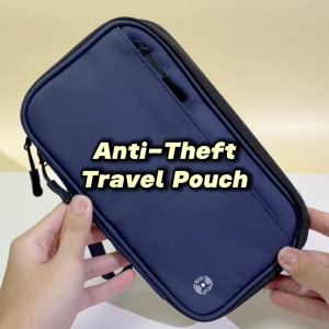 TREVOR Anti-Theft Travel Pouch - Waterproof RFID Travel Phone Documents Passport IC Credit Card Wallet Case Bag Holder