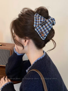 Vintage Plaid Triangle Claw Clip Female 2026 High-class Headwear