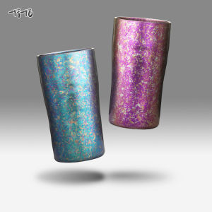 TiTo Titanium cup Pure titanium light luxury double-layer heat insulation drinking cup beer cup Coffee milk couple heat preservation and health