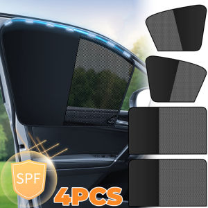 4 cái rèm che nắng xe từ tính tự động bảo vệ quyền riêng tư chống UV phía trước phía sau cửa sổ Sunshield Bóng lưới Kính Shading Phụ Kiện Xe Hơi