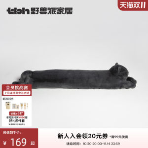 T-B-H Long Pillow Cute Home Sofa Leg Clamp Cushion Gift Blue Cat Home Decorative Throw Blanket Four Seasons Universal