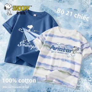 Snoopy | Áo Thun Bé Trai Thời Trang Cotton
