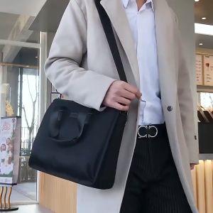 Túi xách đeo vai đựng laptop sức chứa lớn bằng vải oxford dành cho nam nữ