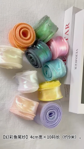 Ruy Băng Voan Nhũ 4cm*10y Trang Trí Quà Tặng - Bó Hoa - Làm Nơ