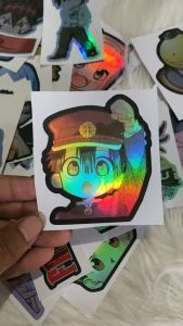 Stiker Hologram Houkago Shounen ukuran 8 cm