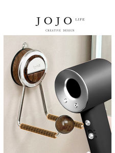 Wall-Mounted Hair Dryer Holder Bathroom Storage Rack Stainless Steel No-Drill Installation Kitchen Storage Hooks Mr Grocery